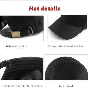 Gorra de béisbol ajustable de color sólido con visera de PVC unisex para hombre y mujer, estilo de ocio curvo liso a prueba de polvo para exteriores - Product Image 3
