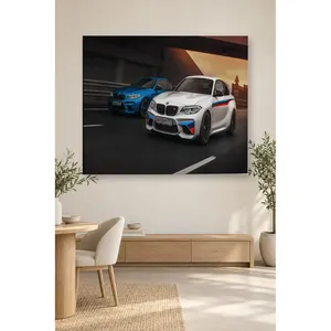 Impression sur toile Fida Blue and White BMW M2 Pair Under a Bridge - Product Image 1