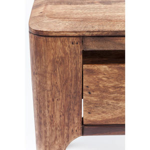 Table de chevet simple moderne et solide avec tiroir spacieux et élégant Grain de bois naturel Assemblage robuste pour chambre à coucher Appartements Hôtels - Product Image 4