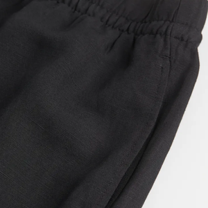 Pantalones de lino y algodón para mujer, pantalones a la cadera de Color sólido de talla grande para primavera y verano, pantalones informales holgados de lino para mujer con cintura elástica - Product Image 5