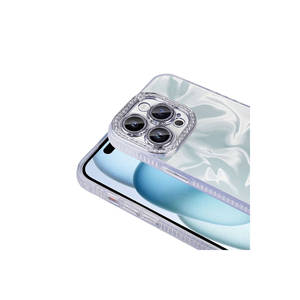 Funda Protectora de Lujo para iPhone 15 Pro Max, Resistente a Impactos con Airbag, Detalles de Diamantes de Imitación, Piedras Brillantes, Silicona Suave con Protección UV - Product Image 5