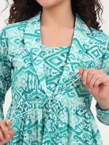 Vestidos Midi Estampados Florales Más Vendidos, 100% Algodón, Cuello Cuadrado, Secado Rápido, Ecológicos, Estilo Vintage, Casuales, para Playa, Verano - Product Image 3