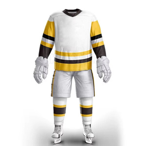 Uniforme de hockey sur glace à succès avec logo personnalisé en polyester 100% et pour un usage décontracté, uniformes de hockey sur glace sportifs à vendre - Product Image 1