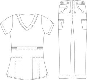 Infirmière de l'hôpital gommage costume femmes col en V décontracté hauts pantalons ensemble vêtements de travail main gommage costume soins infirmiers gommage ensembles pour les femmes - Product Image 5