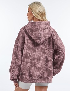 Nuevo Camo Luxury Women Hoodies Alta calidad Algodón Fleece Acid Wash Pullover Heavyweight Streetwear Boxy Fit Invierno Otoño - Product Image 4