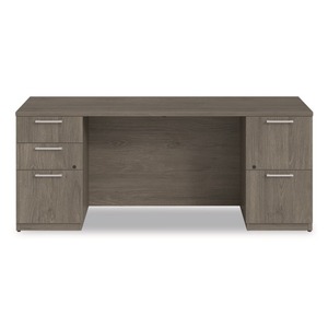Alera AE1NZK-UF2472FF Meuble de rangement à double piétement série Seville 72 pouces. X 24 pouces X 29 In. Walnut-Tom 24 In. X 24 Mobilier de bureau - Product Image 3