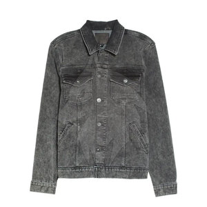 แจ็กเก็ตยีนส์ของผู้ชายโอเวอร์ไซส์ผ้าแคนวาสมีฮู้ดปกเสื้อแบบกำหนดเองผ้าแคนวาสสำหรับธุรกิจผู้ผลิตโดยตรง - Product Image 4