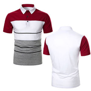 Polo geométrico minimalista de primera calidad para hombre, Polo de algodón de lujo con etiqueta de cuello personalizable, Polo informal de negocios ajustado - Product Image 1