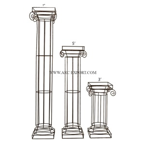 Ensemble de 3 tailles différentes en laiton poli doré décoration de fleurs de jardin supports de harlow classiques nouveauté supports de harlow modernes - Product Image 5