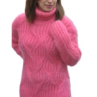 Pulls à col roulé pour femmes, en acrylique 100%, de haute qualité, décontractés, à manches longues, amples et doux, nouvelle collection, vente en gros