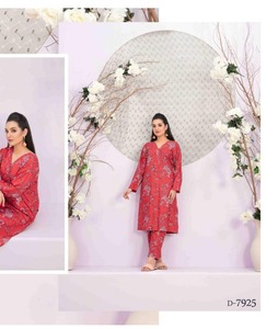 Robe Salwar Kameez en lin de haute qualité pour femmes Style modeste pakistanais avec silhouette droite vêtements respirants pour dames - Product Image 4