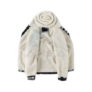 <b>Mens</b> Flannel Shirt <b>Jacket</b> Fleece Sherpa Lined Plaid Hoodie Coat Full Zip Up Winter Outwear Warm Casual Thick Outdoor <b>Lumberjack</b> - Product Image 3