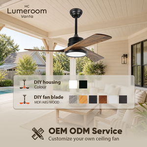 USA In Stock Solid Wood <b>Ceiling</b> Fan with <b>Light</b> 42 Inch 3 Blade Design Quiet Reversible DC Motor with <b>Remote</b> <b>Control</b> - Product Image 2