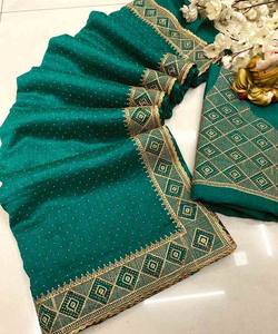 Indian Designer Partywear Saree with Blouse and Designer <b>Matching</b> Party Wear Beautiful Fancy <b>Box</b> Clutch Bag Purse Apparelgarment - Product Image 1