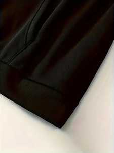 Sweat à capuche en molleton doux et confortable de haute qualité Design d'hiver décontracté Fermeture à glissière brodée Motif de perles Technique lavée - Product Image 4