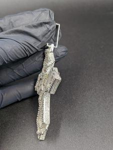 925 Sterling Silver <b>Cross</b> <b>Pendant</b> Iced Out Moissanite Diamond Gothic Religious Hip Hop Luxury Statement Charm <b>Pendant</b> - Product Image 2