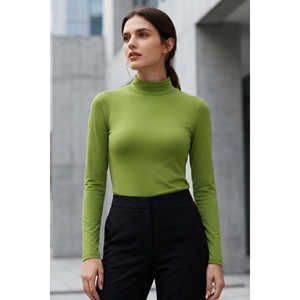 Body de Mujer Tommylife al por Mayor, Cuello Alto, Manga Larga, Color Verde Oliva - 97306 - Rosa - Product Image 1