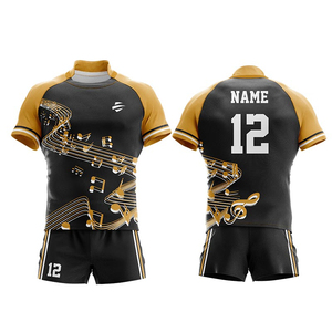 Vente en gros Ensemble d'uniformes de rugby personnalisés pour garçons Vêtements de sport respirants avec sublimation Nom de l'équipe Conception personnalisée pour hommes - Product Image 3