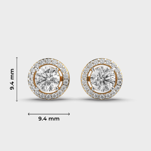 Pendientes de Diamantes Cultivados en Laboratorio de Oro de 14K Pure Brilliance, Joyería Moderna y Minimalista para Bodas, Uso Diario, Brillo Infinito - Product Image 1