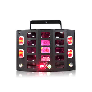 Effet lumineux DMX avec laser RG, Derby <span class=keywords><strong>LED</strong></span> rotatif, <span class=keywords><strong>stroboscope</strong></span> et télécommande IR - Product Image 3