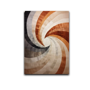 Tapis en laine tufté à la main rectangulaire moderne de qualité supérieure à poils hauts motif abstrait en spirale beige contemporain pour le bureau à domicile - Product Image 3