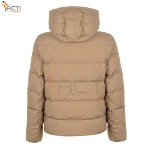 Nouvelle arrivée veste à capuche rembourrée logo personnalisé pour hommes veste d'hiver chaude à fermeture éclair pour hommes - Product Image 2