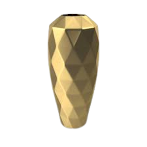 Direct Sale Gold Diamond Large Aluminium Floor Vase Modern Design Handmade High Quality Luxury Attractive Home Hotel Restaurant - Product Image 1