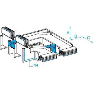 Per SCHNEIDER ELECTRIC KTC6300CP44 CANALIS KT 4X6300CO FLAT EDGEWISE N4 Busway e Cavo - Product Image 1