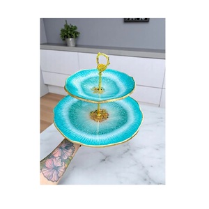 Support à gâteau en résine colorée de qualité supérieure et support époxy coulé pour événements et usage quotidien disponible au prix d'exportation - Product Image 1