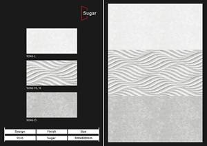 AZULEJO DE PARED DE CERÁMICA de 300x600mm de la mejor calidad, CONJUNTO DE 8mm de espesor, DECORACIÓN DE AZULEJO, COLOR GRIS CLARO Y GRIS OSCURO - Product Image 6