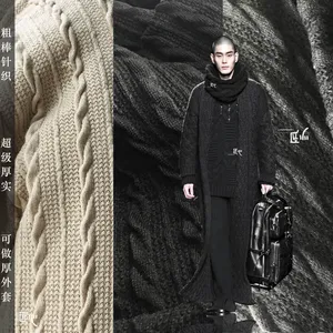 กระเป๋าใส่หมวกสเวตเตอร์ทรงเข็มหยาบสำหรับฤดูใบไม้ร่วงทำมือทรงบิดแป้งทอดแบบผ้าผสมกันหด - Product Image 2