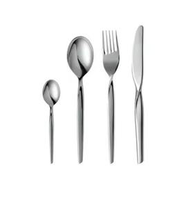 Elegante Juego de Cubiertos de Acero Inoxidable con Mango de Ratán Tejido, Juego de Cubiertos de la Mejor Calidad, 4 Piezas - Product Image 5