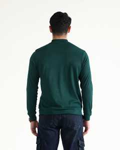 Hot Selling Crop Embroidered Breathable Cotton Polyester <b>Pullover</b> Crewneck Pakistan Manufacture Sweatshirt <b>for</b> <b>Men</b> - Product Image 2