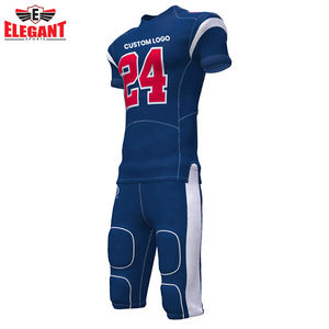 2025 Nueva Venta caliente en blanco fútbol americano entrenamiento Jersey 100% poliéster hombres usan uniformes de fútbol - Product Image 2