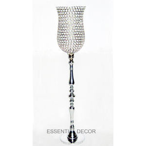 Nuevo DISEÑO DE ALUMINIO T Light Candle Holder Set de 3 con Crystal Votive Indoor & Outdoor Party Decorado Portavelas hecho a mano - Product Image 3