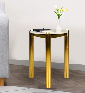 <b>Side</b> Metal Accent <b>Table</b> With <b>Marble</b> <b>Top</b> for Living Room and Home Furniture High Quality <b>Side</b> <b>Table</b> - Product Image 1