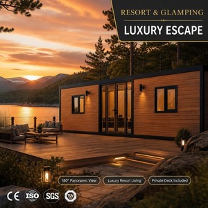 Cabane de luxe préfabriquée pliable <span class=keywords><strong>à</strong></span> double aile pour camping de surf en bord de mer, idéale pour les centres de sports nautiques - Product Image 1