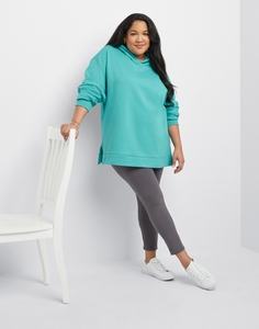 Sudadera con capucha holgada para mujer, Unisex jersey de lana, técnicas bordadas en relieve, ropa de calle con hombros caídos, Invierno - Product Image 6