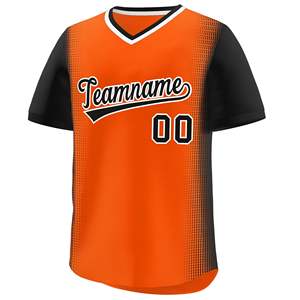 Maillot de softball à sublimation personnalisée avec col en V Maillot de baseball de qualité supérieure respirant avec broderie d'appliques personnalisée - Product Image 6