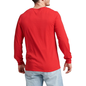 Personnalisable 100% coton T-Shirts hommes de haute qualité grande taille surdimensionné coupe longue respirant col rond Logo couleur unie longueur courte - Product Image 4
