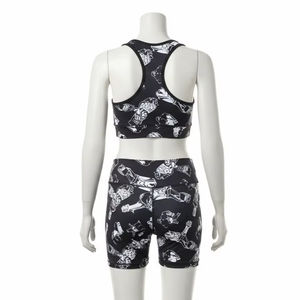 Hauts de yoga en spandex à séchage rapide, impression par transfert thermique, tissu extensible, évacuation de l'humidité, vêtements de sport pour la remise en forme, la salle de sport, la course à pied, l'entraînement - Product Image 2