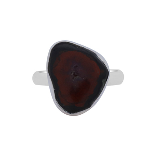 Bague de fiançailles en argent sterling 925, sertie de pierres géodes naturelles brutes, style classique, bague à énergie positive - Product Image 4