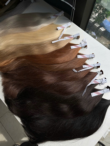 Super Double Drawn 100% Vietnamese Natural Human Hair Natural Wavy Natural Straight Color #1 #<b>PLA</b> #Brown 50-70cm - Product Image 6