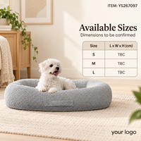 Coussin pour chien rectangulaire gris clair Yangyangpet avec poignée de transport