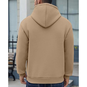 Pull-over unisexe en coton épais Sweat-shirt à capuche personnalisé pour Streetwear Mode quotidienne Technique numérique Teint uni pour l'hiver - Product Image 2