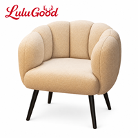 Fauteuil d'ordinateur BOBO moderne et minimaliste avec structure métallique et fausse fourrure pour bureau à domicile, chambre, dressing et maquillage - Canapé individuel décontracté