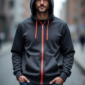 เสื้อฮู้ดผู้ชายผ้านิ่มทรงโอเวอร์ไซส์พอดีใส่โลโก้ได้ตามต้องการ - Product Image 1