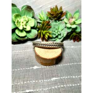 Sterling <b>Silver</b> <b>Cuff</b> <b>Bracelet</b> Handmade by Navajo Cultural Collectible Jewelry - Product Image 1