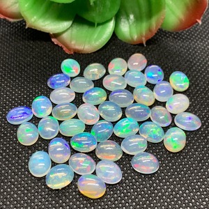 Opale éthiopienne naturelle en gros, cabochon ovale de 6x8 mm, forme OEM, fournisseur d'opale éthiopienne personnalisée, opale éthiopienne authentique - Product Image 1