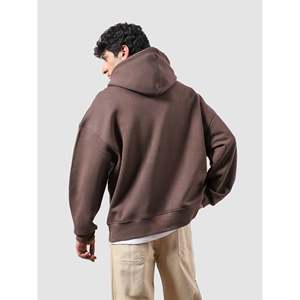 Sweat-shirt essentiel en molleton français marron érable avec fermeture éclair - Product Image 5